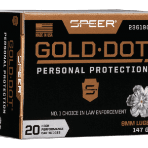 Speer Gold Dot Personal Protection Ammo 9mm 20-Rounds 147 Grain Hollow Point