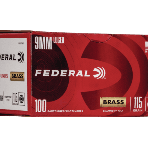 Federal Champion Training Handgun Ammo 9mm 100-Rounds 115 Grain FMJ