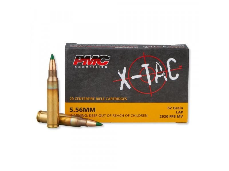PMC Ammunition X-Tac M855 5.56 NATO 62GR Green Tip LAP 20Rds PMC Ammunition X-Tac M855 5.56 NATO 62GR Green Tip LAP 20Rds