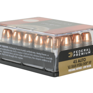 Federal Personal Defense Low Recoil Hydra-Shok Handgun Ammo .45 ACP 20-Rounds 165 Grain JHP