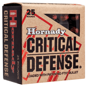 Hornady Critical Defense Handgun Ammo .38 SPL +P 25-Rounds 110 Grain Flex Tip eXpanding