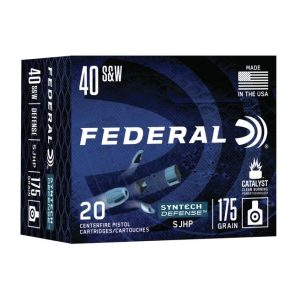 Federal Syntech Defense Brass .40 SW 175 Grain 20-Rounds SJHP