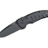 Hogue A01-Microswitch Automatic Knife - 2.75" Plain Drop Point Blade with Deep Carry Clip