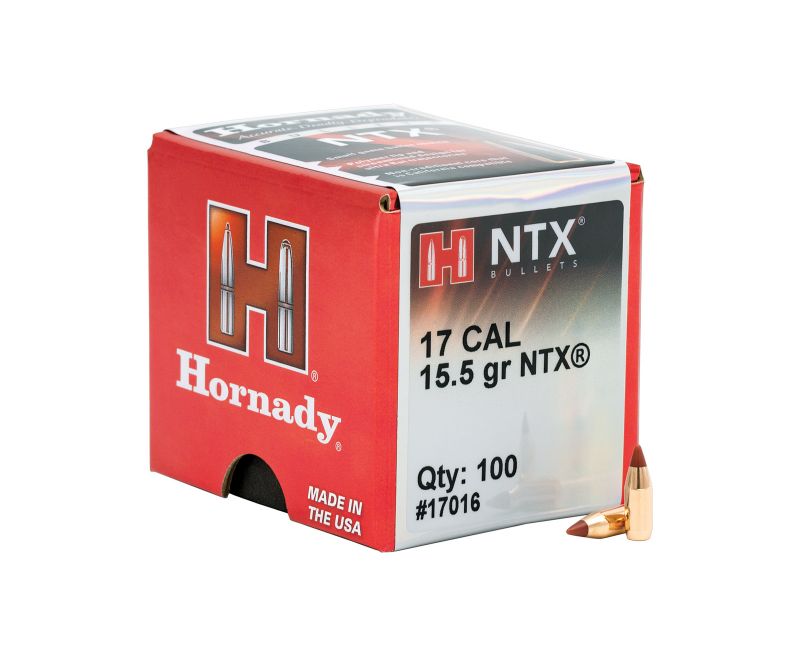 Hornady Varmint Bullets 17CAL 15.5 Gr NTX 100 RDs Hornady Varmint Bullets 17CAL 15.5 Gr NTX 100 RDs
