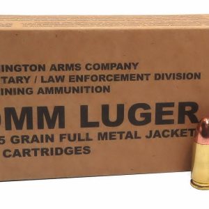 9mm 9x19 Ammo 115gr FMJ Remington Military LE Training (B9MM3) 500 Round Case