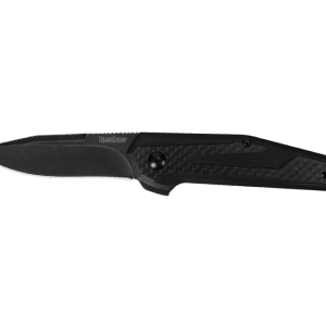 Kershaw Fraxion Folding Knife - 2.75" Black Plain Drop Point Blade