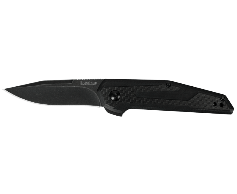 Kershaw Fraxion Folding Knife – 2.75″ Black Plain Drop Point Blade Kershaw Fraxion Folding Knife – 2.75″ Black Plain Drop Point Blade