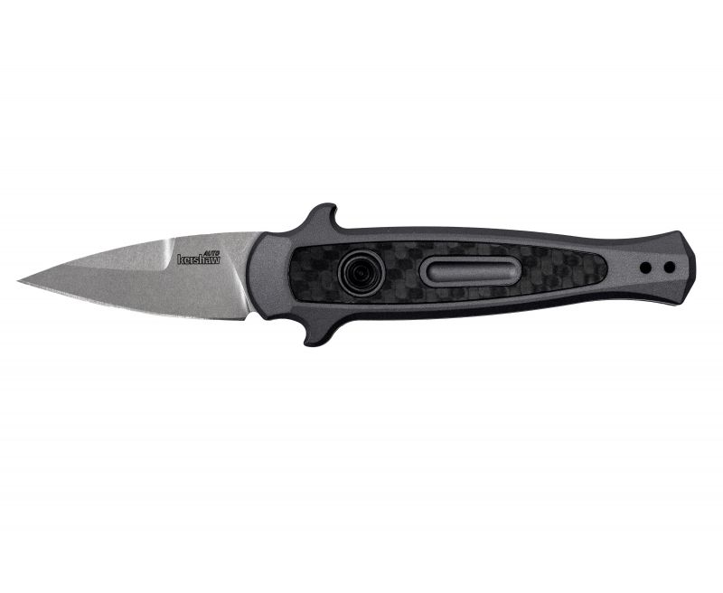 Kershaw Launch 12 Mini-Stiletto 1.9″ Inch Spear Point Blade – Gray Handle w/Carbon Fiber Kershaw Launch 12 Mini-Stiletto 1.9″ Inch Spear Point Blade – Gray Handle w/Carbon Fiber
