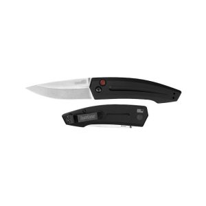 Kershaw Launch 2 Automatic Folding Knife 3.25" Stonewash Drop Point - Push Button Open