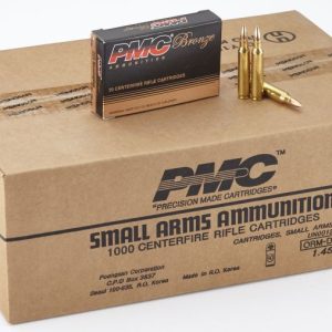 PMC Ammunition Bronze .223 Rem 55 Grain Full Metal Jacket Boat Tail Brass- 1000Rds - Full Case