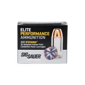 Sig Sauer Elite Performance 9MM 124GR V-Crown JHP 20Rds