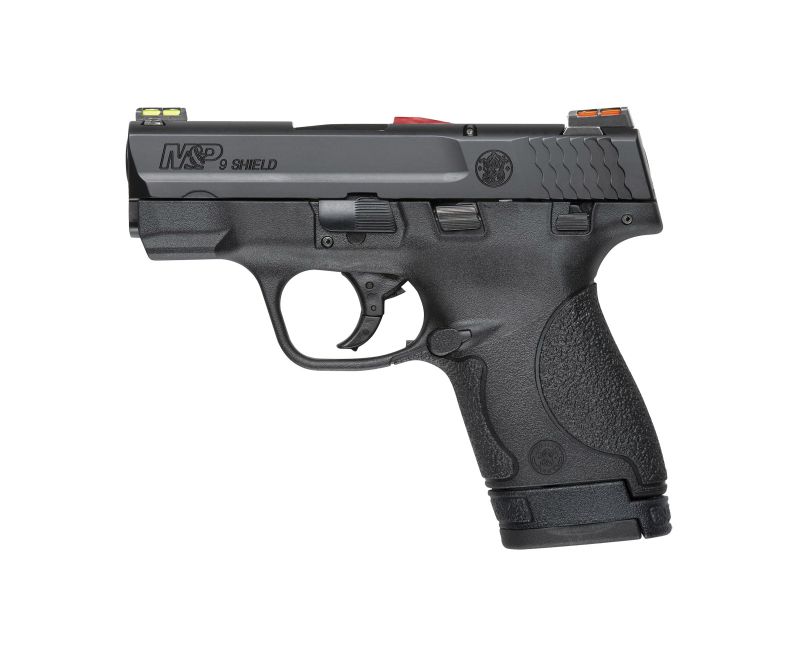 Smith and Wesson M&P9 Shield Black 9mm 3.1-inch 8Rd Fiber Sights State Compliant Smith and Wesson M&P9 Shield Black 9mm 3.1-inch 8Rd Fiber Sights State Compliant