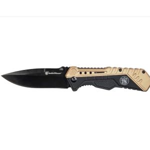 Smith & Wesson Spring Assisted Open Folding Knife with 3.5" Drop Point Blade
