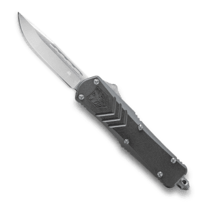CobraTec Knives FS-X Gray OTF Knife - 2.75" Plain Drop Point Blade