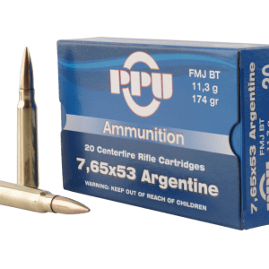 PPU Metric Rifle Brass 7.65 X 53 174-Grain 20-Rounds FMJ