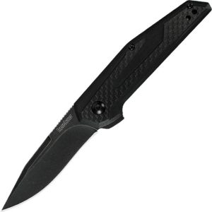 Kershaw Fraxion Folding Knife – 2.75″ Black Plain Drop Point Blade