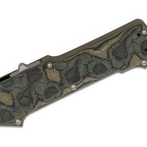 Hogue Compound OTF Knife – 3.5″ Plain Clip Point Blade with Ambidextrous Carry Clip