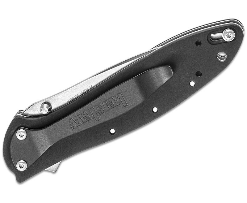Kershaw Leek Folding Knife – 3″ Stonewash Plain Drop Point Blade with Assisted Flipper Kershaw Leek Folding Knife – 3″ Stonewash Plain Drop Point Blade with Assisted Flipper