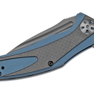 Kershaw Natrix Carbon Fiber Folding Knife – 3.25″ Plain Drop Point Blade with Reversible Pocket Clip