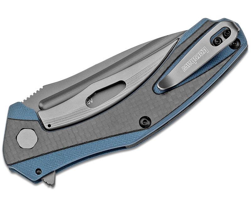 Kershaw Natrix Carbon Fiber Folding Knife – 3.25″ Plain Drop Point Blade with Reversible Pocket Clip Kershaw Natrix Carbon Fiber Folding Knife – 3.25″ Plain Drop Point Blade with Reversible Pocket Clip