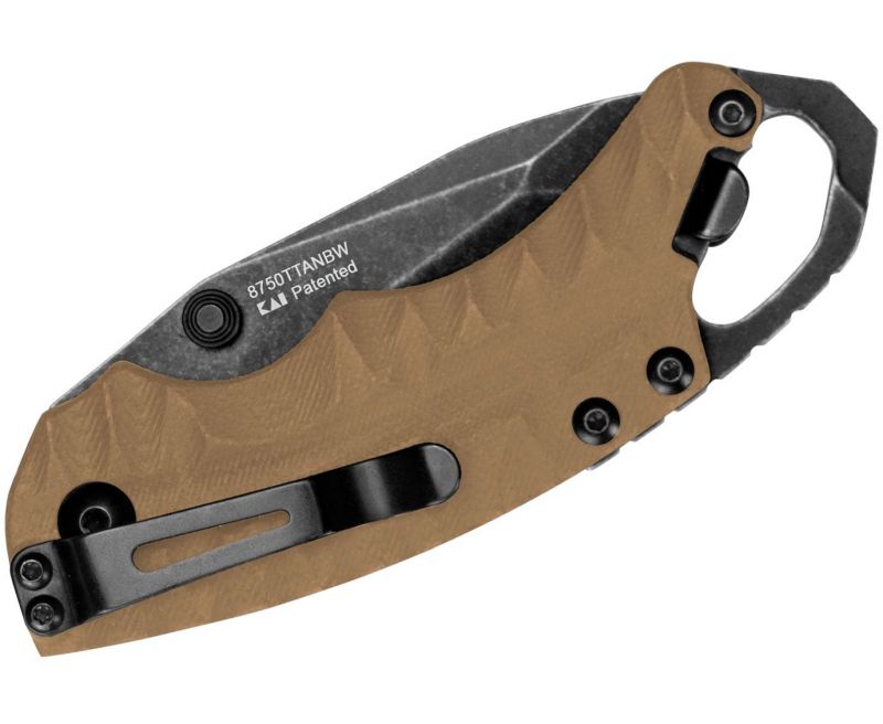 Kershaw Shuffle II Tan Folding Knife – 2.375″ Plain Tanto Blade with Bottle Opener Kershaw Shuffle II Tan Folding Knife – 2.375″ Plain Tanto Blade with Bottle Opener