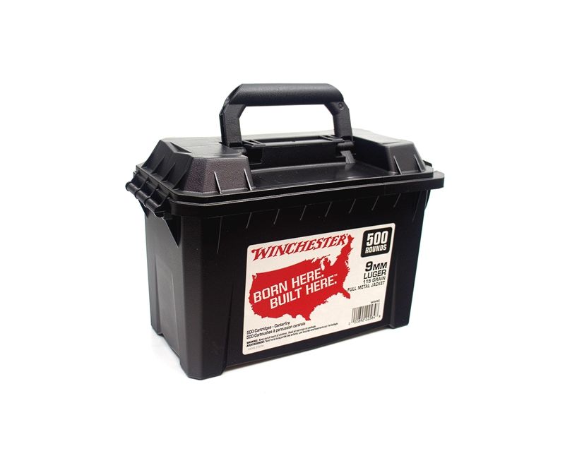 Winchester Ammunition WW9C Handgun Ammunition Brass 9mm 500Rds Winchester Ammunition WW9C Handgun Ammunition Brass 9mm 500Rds